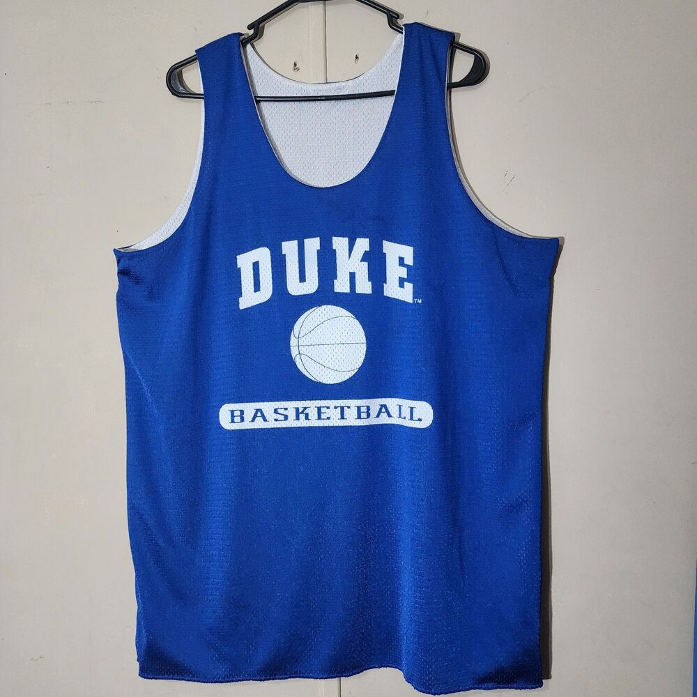 VTG Duke Blue Devils Jersey Men L Champs Made in USA Reversible Practice NCAA